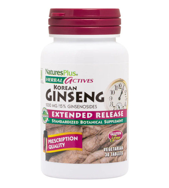 NaturesPlus Korean Ginseng 1000 mg Veg Tabs (30 табл)