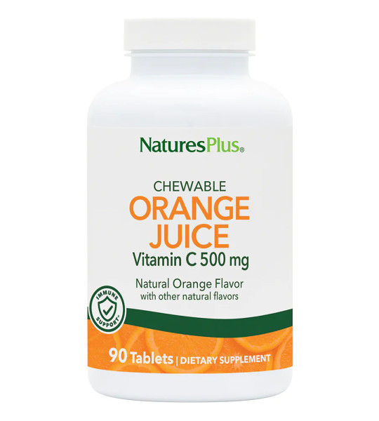 NaturesPlus Chewable Orange Juice Vitamin C 500 mg (90 табл)