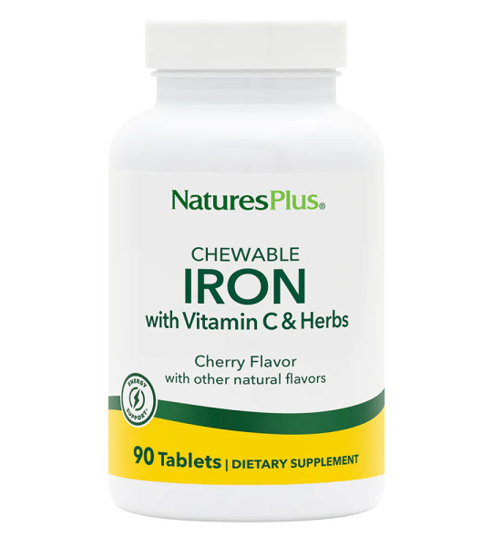 NaturesPlus Chewable Iron with Vitamin C & Herbs (90 жув табл)
