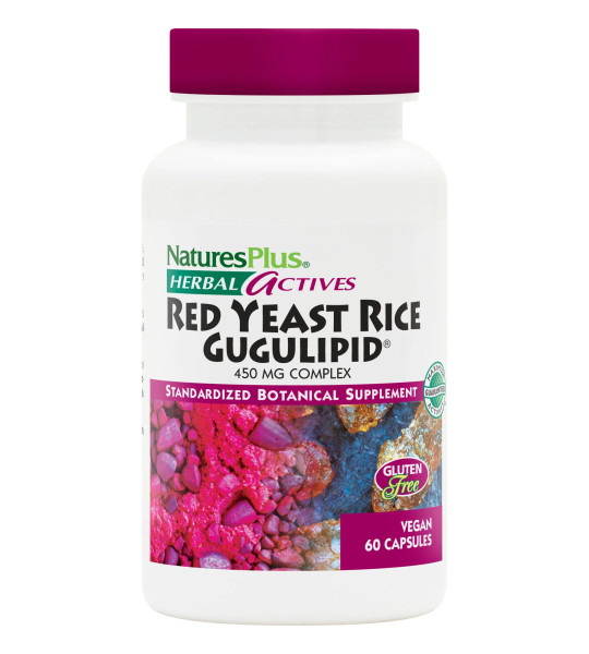 NaturesPlus Red Yeast Rice Gugulipid 450 mg Veg Caps (60 капс)