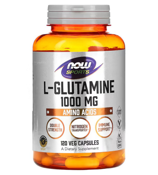 NOW Sports L-Glutamine 1000 mg Veg Caps (120 капс)