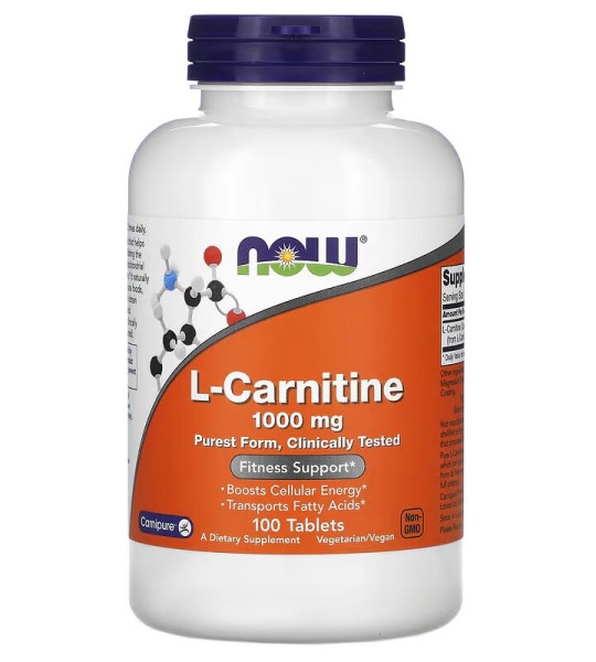 NOW L-Carnitine 1000 mg (100 табл)