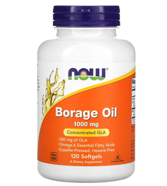 NOW Borage Oil 1000 mg Softgels (120  капс)