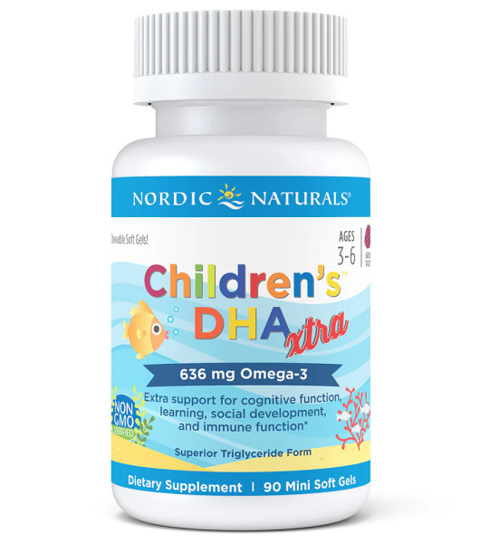 Nordic Naturals Children's DHA Xtra 636 mg Chewable Soft Gels (90 жув цук)