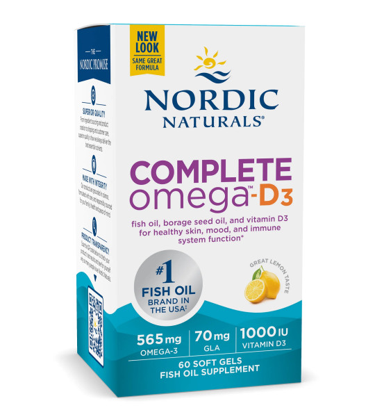 Nordic Naturals Complete Omega-D3 565 mg Soft Gels (60 капс)