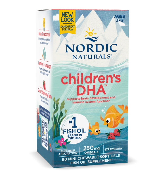 Nordic Naturals Children's DHA 250 mg Chewable Soft Gels (90 жув цук)