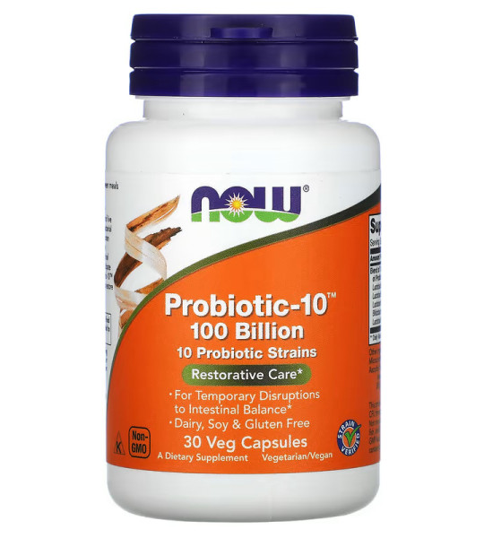 NOW Probiotic-10 100 Billion Veg Caps (30 капс)