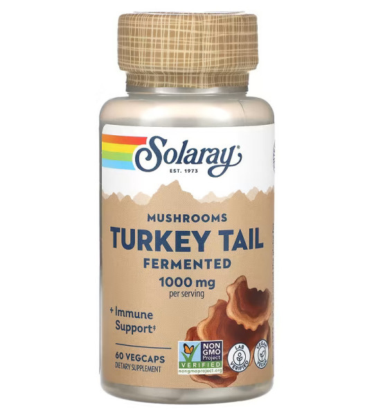 Solaray Mushrooms Turkey Tail Fermented 1000 mg VegCap (60 капс)