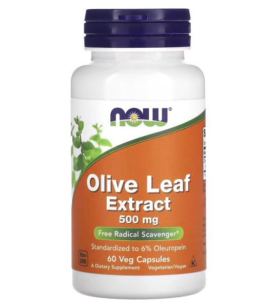 NOW Olive Leaf Extract 500 mg Veg Caps (60 капс)