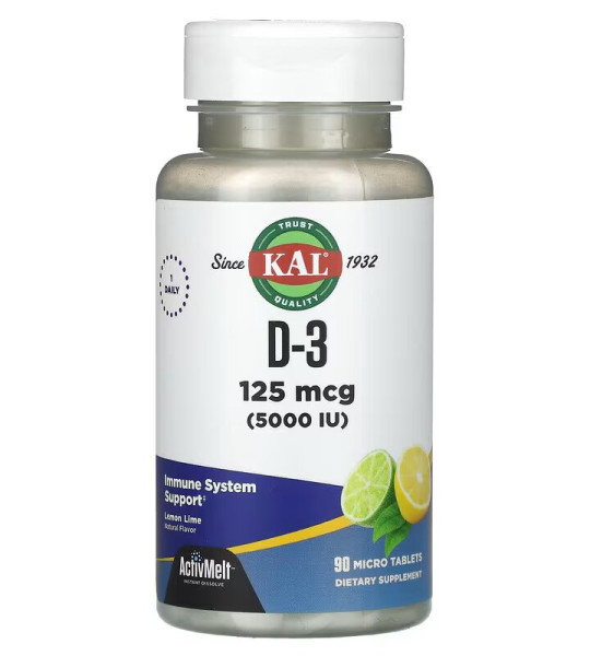KAL D-3 125 mcg (5000 IU) Micro Tablets (90 табл)