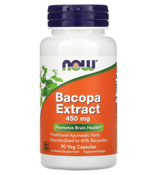 NOW Bacopa Extract 450 mg Veg Caps (90 капс)
