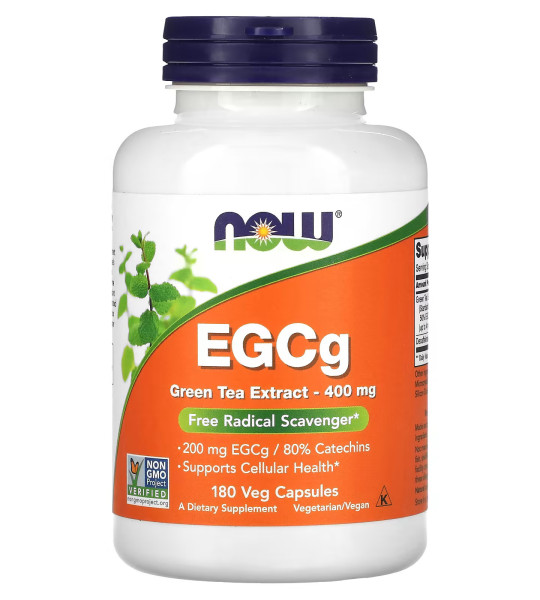 NOW EGCg 400 mg Veg Capsules (180 капс)