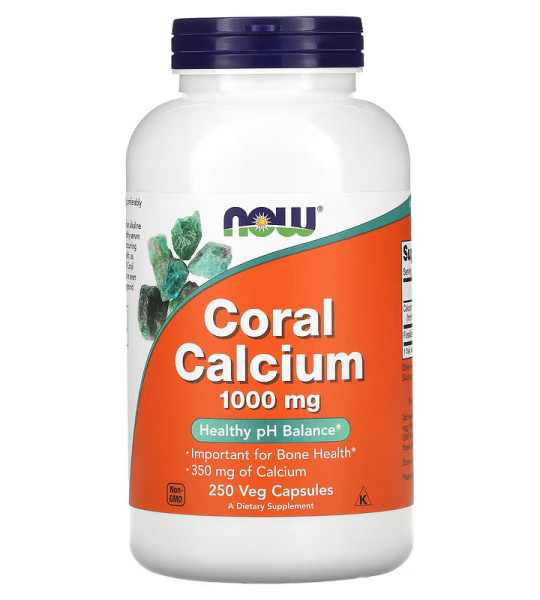 NOW Coral Calcium 1000 mg Veg Caps (250 капс)