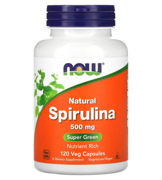 NOW Spirulina 500 mg Veg Caps (120 капс)