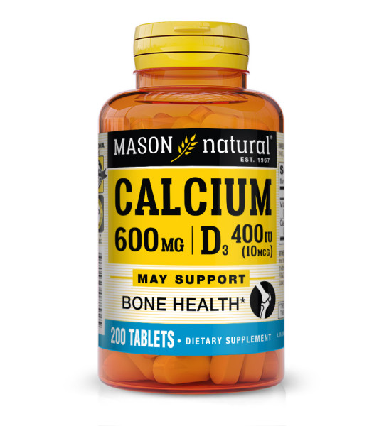 Mason Natural Calcium 600 mg D3 10 mcg (200 табл)