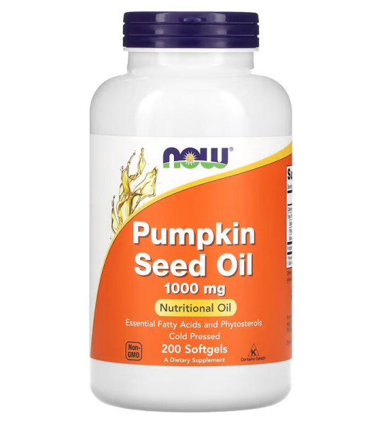 NOW Pumpkin Seed Oil 1000 mg Softgels (200 капс)