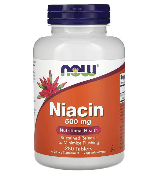 NOW Niacin 500 mg (250 табл)