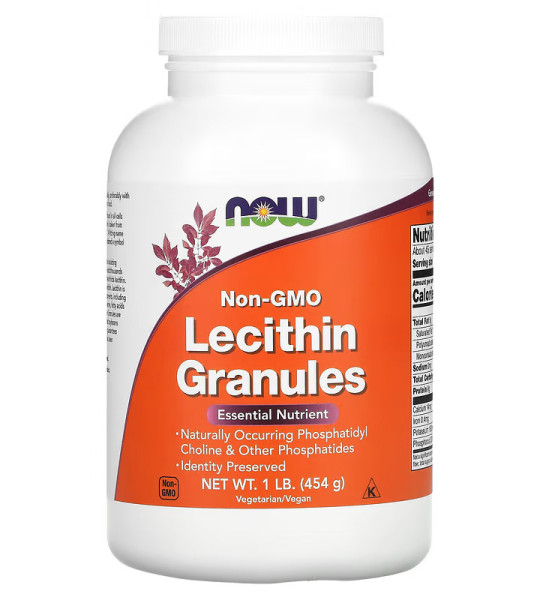 NOW Lecithin Granules Non-GMO 454 грам
