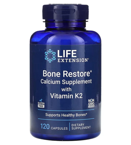 Life Extension Bone Restore with Vitamin K2 (120 капс)