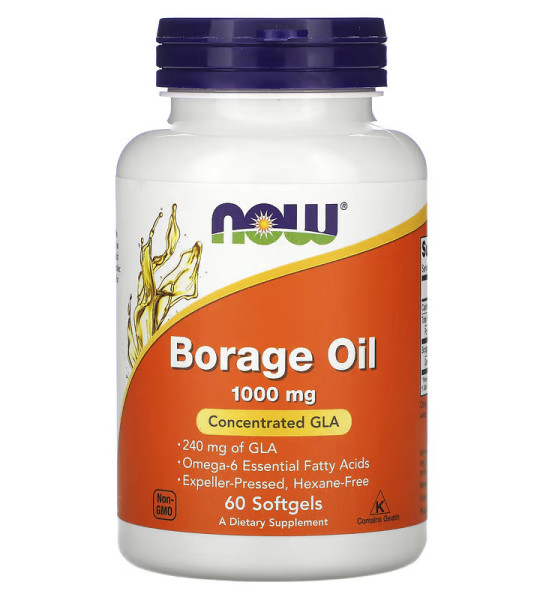 NOW Borage Oil 1000 mg Softgels (60 капс)