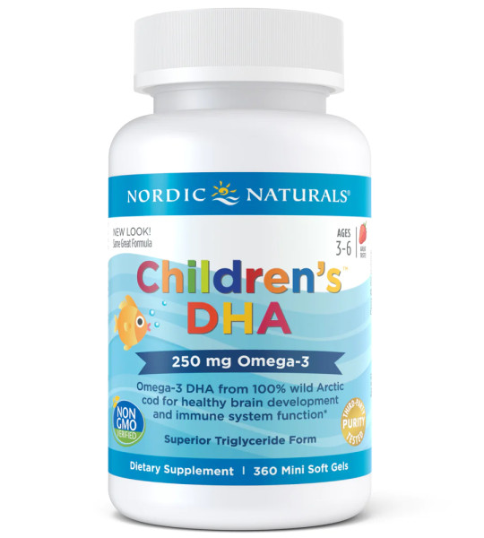 Nordic Naturals Children's DHA 250 mg Chewable Soft Gels (360 капс)