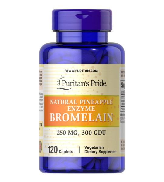 Puritan's Pride Natural Pineapple Enzyme Bromelain 250 mg, 300 GDU (120 капс)