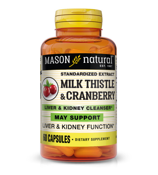 Mason Natural Milk Thistle & Cranberry 150 mg / 500 mg (60 капс)