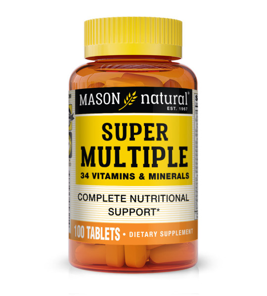 Mason Natural Super Multiple 34 Vitamins & Minerals (100 табл)