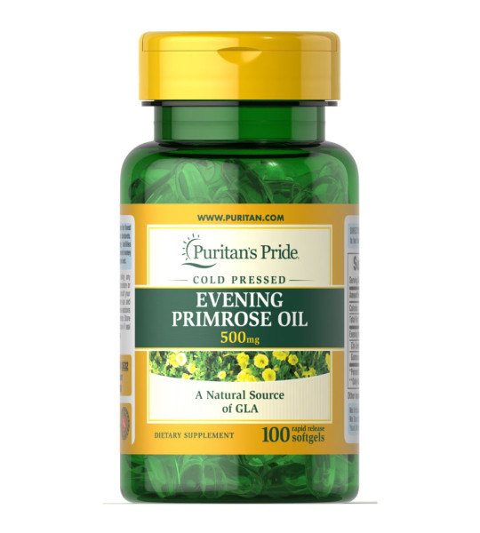 Puritan's Pride Evening Primrose Oil 500 mg Softgels (100 капс)