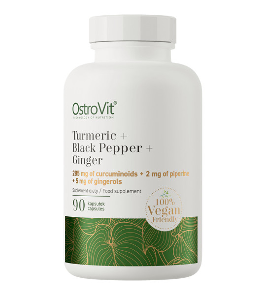 OstroVit Turmeric + Black Pepper + Ginger Vegan (90 капс)