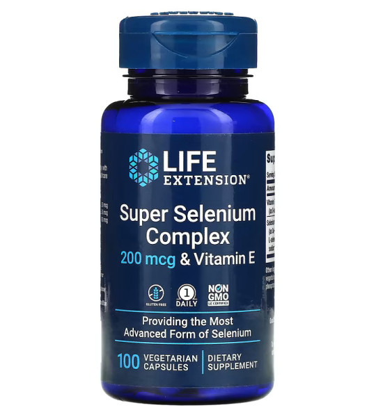 Life Extension Super Selenium Complex 200 mcg & Vitamin E Veg Caps (100 капс)