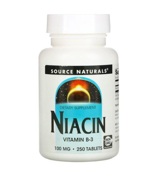 Source Naturals Niacin (B3) 100 мг 250 табл