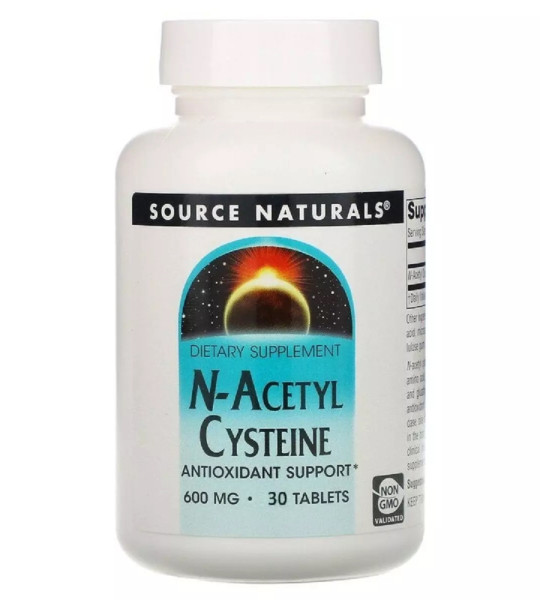 Source Naturals N-Acetyl Cysteine 600 мг 30 табл