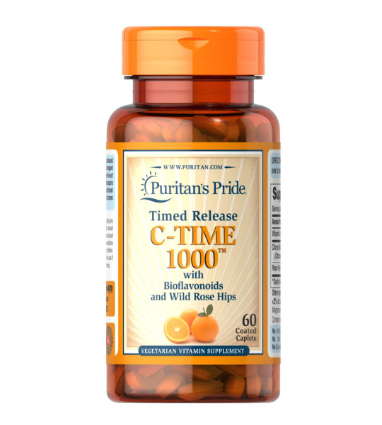 Puritan's Pride C-TIME 1000 with Biofavonoids and Wild Rose Hips (60 капс)