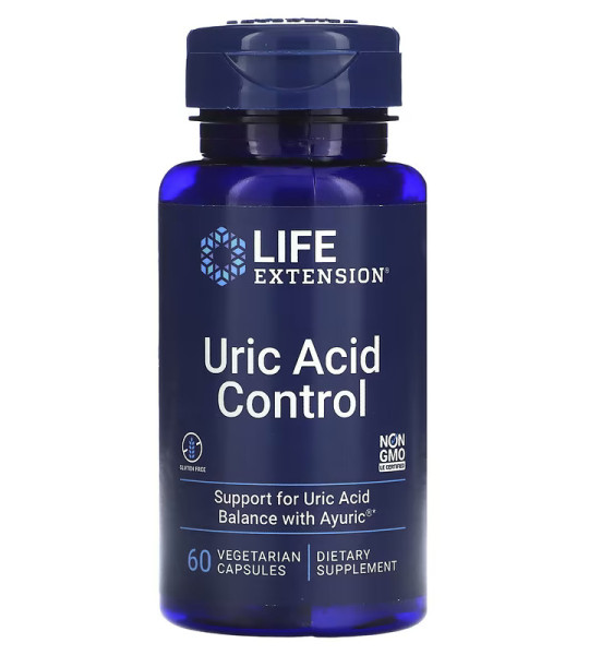 Life Extension Uric Acid Control 500 mg Veg Caps (60 капс)