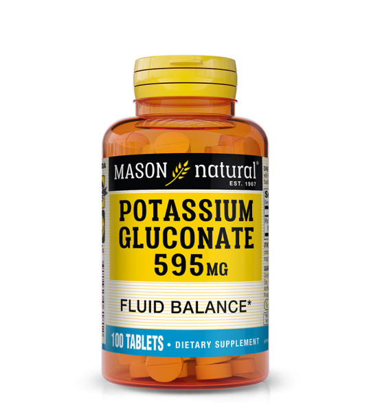 Mason Natural Potassium Gluconate 595 mg (100 табл)