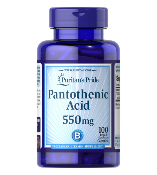 Puritan's Pride Pantothenic Acid 550 мг 100 капс