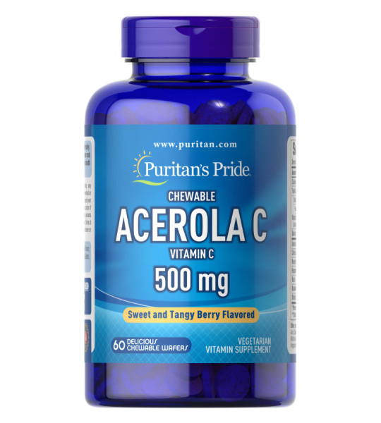 Puritan's Pride Chewable Acerola C 500 mg (60 жев табл)