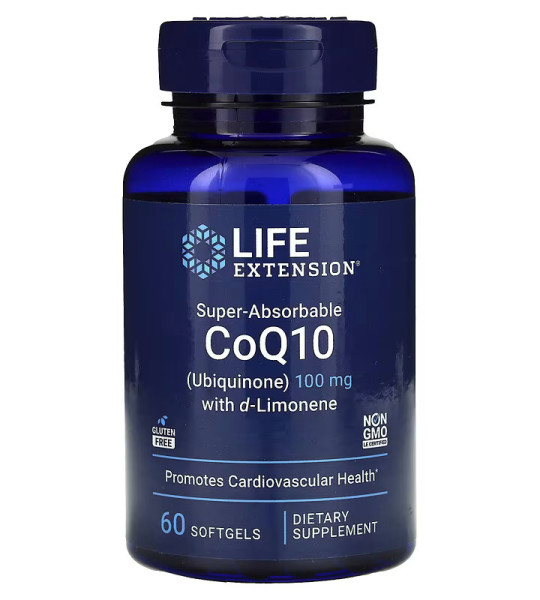 Life Extension Super-Absorbable CoQ10 100 mg Softgels (60 капс)