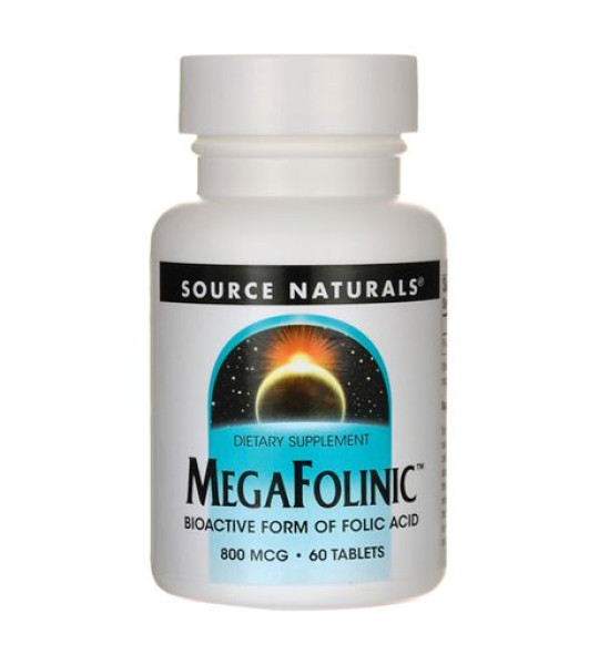 Source Naturals MegaFolinic 800 mcg (60 табл)