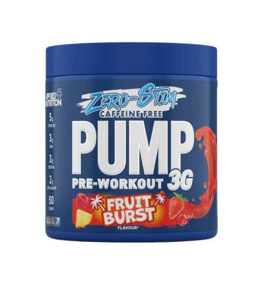 Applied Nutrition Pump Pre-Workout 3G Zero-Stim (375 грам)