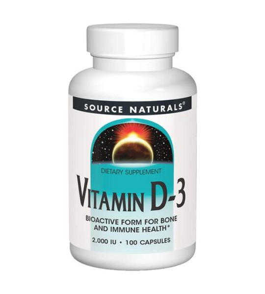 Source Naturals Vitamin D-3 50 mcg (100 капс)