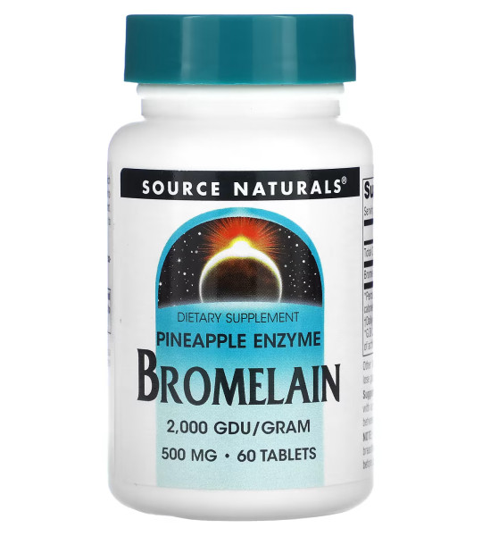 Source Naturals Bromelain 2000 GDU/gram 500 mg (60 табл)