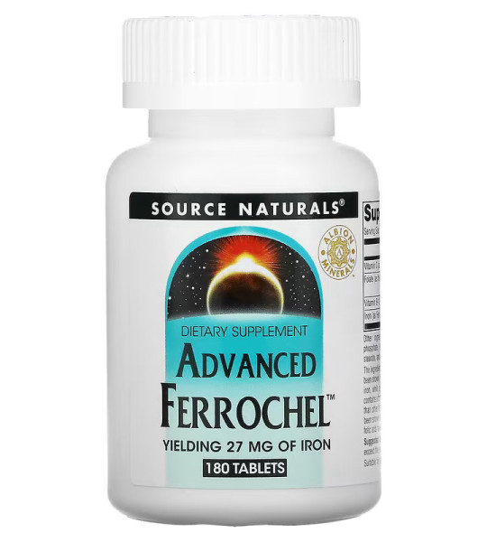 Source Naturals Advanced Ferrochel 27 mg (180 табл)