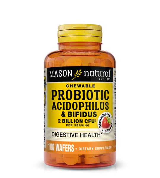 Mason Natural Probiotic Acidophilus 2 Billion CFU & Bifidus (100 жув табл)