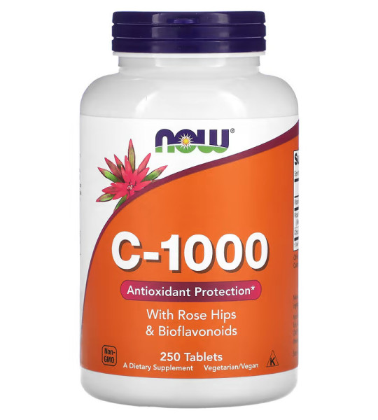 NOW Vitamin C-1000 with Rose Hips (250 табл)