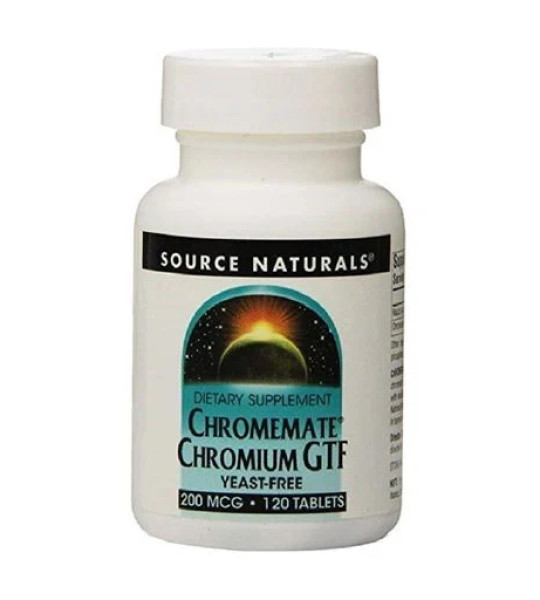 Source Naturals Chromemate Chromium GTF 200 mcg (120 табл)