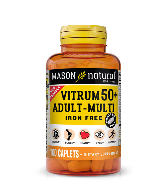 Mason Natural Vitrum 50+ Adult-Multi Iron Free (100 табл)