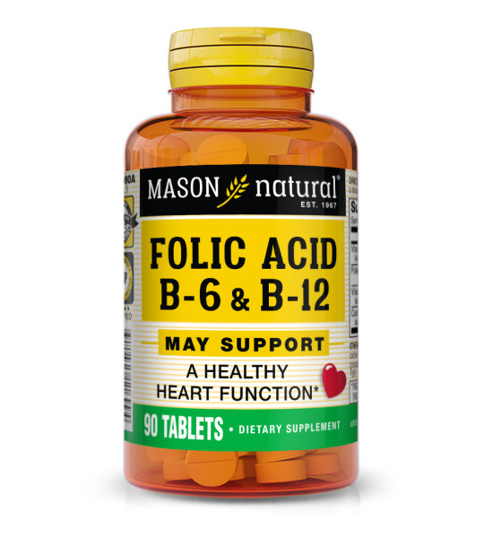 Mason Natural Folic Acid B-6 & B-12 (90 табл)