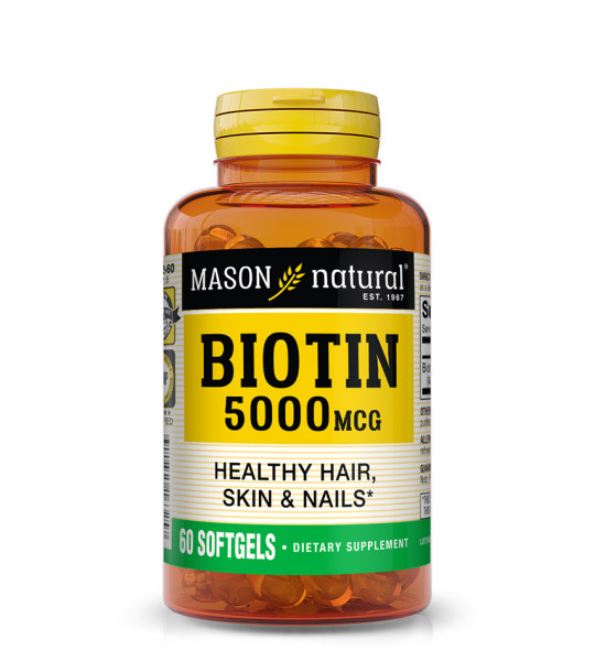 Mason Natural Biotin 5000 mcg Softgels (60 капс)